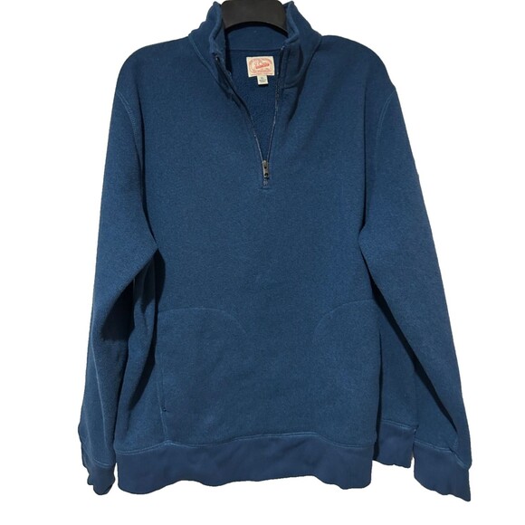 J. Crew Men's Summit Fleece Pullover size XL Half Zip Long Sleeve Navy Blue - Picture 1 of 7